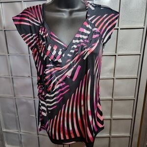 Worthington petite stretch Medium short sleeve blouse. NWT